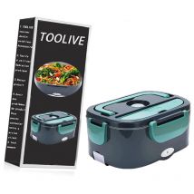 Toolive - Electric Heated Lunch Box 1.5L Heated Food Container 3 in 1 Stainless Steel Insulated Lunchbox 12V 24V 220V Heated Lunch Box for Car Truck