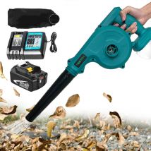 Electric leaf blowers and vacuums, 2-in-1 Cordless Garden Leaf Blower & Vacuum Cleaner,for Lawn Leaf Blowing, Snow,Car, Dust Clearing +5.5A