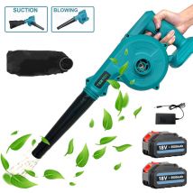 Electric leaf blowers and vacuums, 2 In 1 Cordless Leaf Blower,Cordless Air Blower, Garden Snow Dust Leaf Electric Suction Vacuum+2x 3.0A Battery
