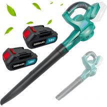 Teetok - Elektrische Laubbläser, Hochleistungs-Akku-Laubbläser, Hand-Laubbläser mit leistungsstarker Druckluft – Leichtgewicht + 2 x 3.0-A-Akku +