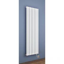 Electric White Single Oval Tube Radiators 1600 x 420 Vertical Column Radiators