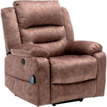 Modernluxe - Electric Power Lift Recliner Chair Sofa Armchair with Massage and Heat 2 Side Pockets usb Ports for Living Room, Brown