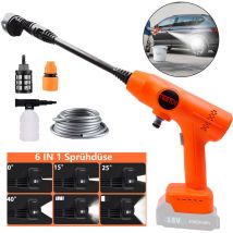 Electric pressure washers,Powerful High Performance 1200W Jet Wash For Car Patio Garden Cleaner Water Gun+fittings (Not Included Battery),Compatible