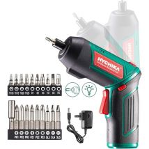 Electric Screwdriver, 6N·m and 2000mAh Hychika 3.6V Cordless Screwdriver with 20 Accessories, Work Light, Charger and Magnetic Chuck