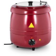 Royal Catering - Electric Soup Kettle Soup Warmer Commercial Red Steel Soup Pot 10 l 400 w