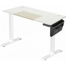 Songmics - Electric Standing Desk, Height Adjustable Desk, 60 x 140 x (72-120) cm, Continuous Adjustment, Spliced Tabletop, 4 Memorable Heights,