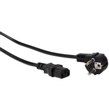 Cavo alimentazione nero cee 7/7 90° + C13 - L=1,5 m - 3G1,0 mm²