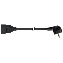 Verlängerungskabel - 1.5 m - winkelstecker - schwarz