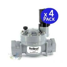 Irritrol - Pack 4 Electroválvulas de riego 9V 2500MT 1'' tapa atornillada. Funciona con programadores de riego a bateria