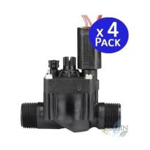 Hunter - Pack 4 Electroválvulas de riego 1'' PGV-101-MM 24V, macho con regulador de caudal. Funciona con programadores eléctricos