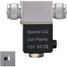 Lectrovanne pour aquarium Régulateur de système de CO2 Sortie dc 12 v Connectez un tube de 4 x 6 mm ou un compteur de bulles Double tête Version