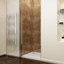 900mm Pivot Bath Door Rectangular Shower Enclosure 6mm Safety Glass Shower Cubicle Include Stainless Steel Handle with Shower Base Tray 1100x900mm