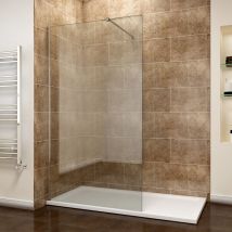 Elegant - 760mm Walk In Shower Enclosure 8mm Easy Clean Glass Wetroom Shower Screen Panel