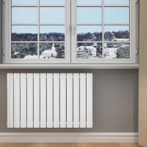 ELEGANT Design Heizkörper Flachheizkörper Weiß 630x1001mm Horizontal Einlagig
