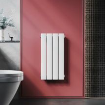 Design Heizkörper Flachheizkörper Weiß 600x311mm Vertikal Einlagig - Elegant
