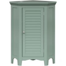 Teamson Home - Elegant Home Fashions Armoire de Coin Sur Pied Vert Sauge Lamelles