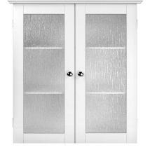 Teamson Home - Placard mural de salle de bain armoire de rangement blanc Connor ELG-581