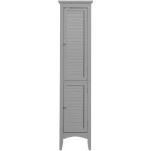 Teamson Home - Glancy Armoire Grande Salle De Bain En Bois Gris ELG-640 Avec Rangement