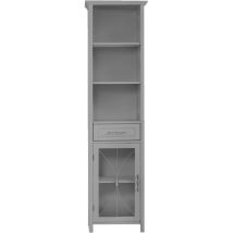 Teamson Home Mobiletto In Lino Delaney Con 1 Cassetto E 3 Ripiani Aperti Grigio Ehf-7978g
