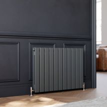 Elegant - Horizontal Designer Radiator Flat Panel 600 x 836 mm Anthracite Double Heater