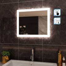 Elegant - led Illuminated Bathroom Mirror 600 x 500 mm Light Touch Sensor Wall Mounted Horizontal Vertical