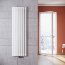 Elegant - Radiadores de Agua Caliente 1800 x 569 mm,Radiador de Salón Potencia 938 W,Doble Capa vertical,Conexiones Centrales g 1/2' - Blanco