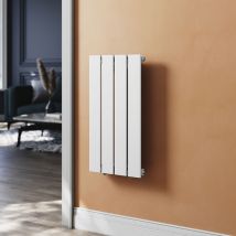 Elegant - Radiadores de Agua Caliente 600 x 311 mm,Radiador de Salón Potencia 222W,Monocapa Vertical,Conexiones Centrales g 1/2' - Blanco
