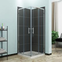 ELEGANT Sliding Corner Entry Shower Enclosure Door Cubicle 900 x 900 mm