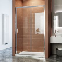 Reversible Sliding Door 6mm Toughened Glass Smooth Panel 1100mm Shower Enclosure - Elegant
