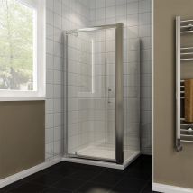 Square Shower Enclosure 800mm Pivot Shower Door Side Panel with 800 x800mm Stone Tray - Elegant