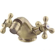 Loge - Elegant Bidet Tap Antique Brass With Ancient Retro Heads