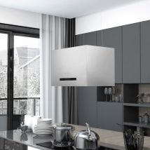 Kalisse - inlife Hotte suspendue à capteur tactile lcd 55 cm Acier inoxydable - Argent