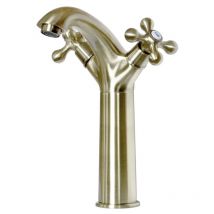 Loge - Tall Bathroom Sink Tap Antique Brass Ancient Retro Heads