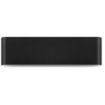 Elegante 12W led Wandleuchte Wandlampe Wandbeleuchtung modernes Design 3000K Warmweiß 600 lm Aluminium in Schwarz