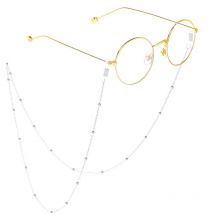 Légante Chaîne à Lunettes Pratique Cordon Sénile Argent