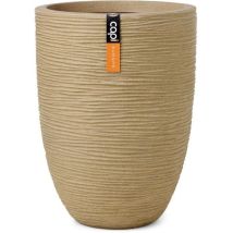 Elegante Niedrige Vase - Capi Europe - Rib Nl - 34 X 46 Cm - Beige