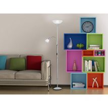 Deckenfluter erzwo mit flexibler Leselampe, Höhe 180cm