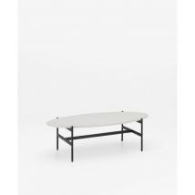 Iperbriko - légante table basse en céramique et métal, 110x50x76