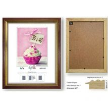 Idroweb - Eleganter Rahmen aus braunem Holz mit den Maßen 40x50cm.