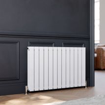 Elegant - Designer Horizontal Radiator Flat Panel 600 x 988 mm White Double Heater