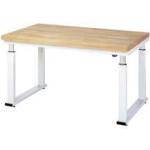 RAU - Werkbank adlatus 600 elektrisch höhenverstellbar Buche-Massiv-Platte 1500 mm x 900 mm