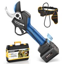 45mm elektrische Baumschere mit progressivem Schnitt, 1150W Akku-Baumschere für Obstplantagen und Olivenhaine PRU45 Plus blau