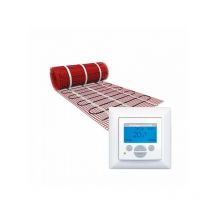 Elektrische Fußbodenheizung 150 Watt Elektrische Bodenheizung twin Technologie Digital Weiß 3 m²