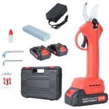 Elektrische Gartenschere, 2 x 21 V elektrische Gartenschere, professionelle kabellose Gartenschere mit scharfer Klinge