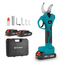 Onevan - Elektrische Gartenschere 45 mm, 2 einstellbare Geschwindigkeiten, mit Digitalanzeige, professionelle Akku-Gartenschere für den Garten – mit