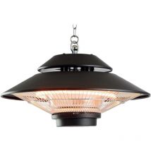 Kekai - Infrarot Elektroheizkörper 1500W für Innen- und Außenbereich Design Decke 42,5x42,5x24 cm mit Fernbedienung