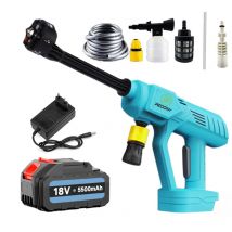 Elektrische Hochdruckreinigungsmaschine, Akku-kreismaschine, Hochdruck-tragbare Auto-hochdruckstange,+1 5.5a Battery+charger, Kompatibel Mit Makita-
