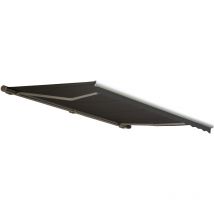 Elektrische Kassetten-Markise HHG-299, Vollkassette Volant 4x3m Polyester Anthrazit
