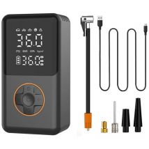 Elektrische Luftpumpe, elektrische Luftpumpe mit 10000 mAh Akku, 150 psi tragbarer Mini-Kompressor mit Manometer, Fahrradpumpe elektrisch mit