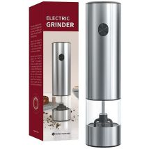 Woosien - Elektrische Pfeffermühle, Edelstahl, automatische Gewürzmühle, kleiner Pulverisierer, tragbar, für die Küche, c